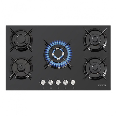 سطح بلت ان غاز كومتيل 5 عيون 90 سم اسود (تركي) شبك عريض C9-50BTF-H