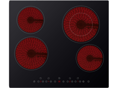 سطح بلت ان كهرباء ميديا 4عين 60سم سيراميك اسود MC-HF645