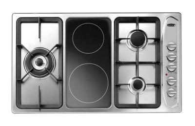 سطح بلت ان كلفنيتور 3 عيون غاز + 2عين كهرباء سيراميك 90 سم استيل (شبك عريض) KH-G90- 3GBTLC- 2ECKRS